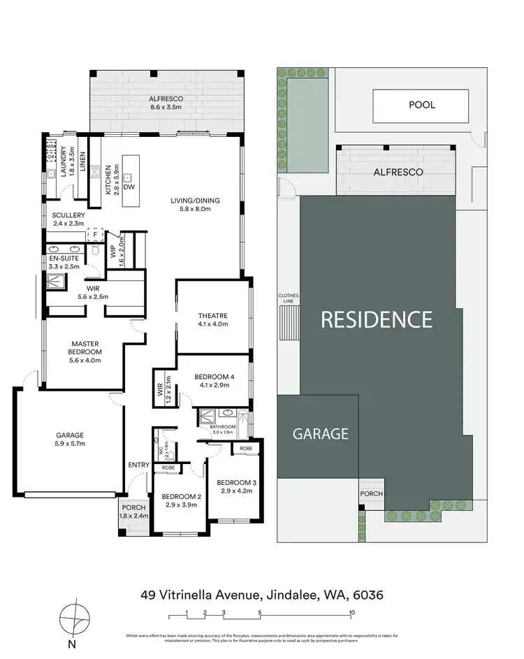 Floorplan of Homely house listing, 49 Vitrinella Avenue, Jindalee WA 6036