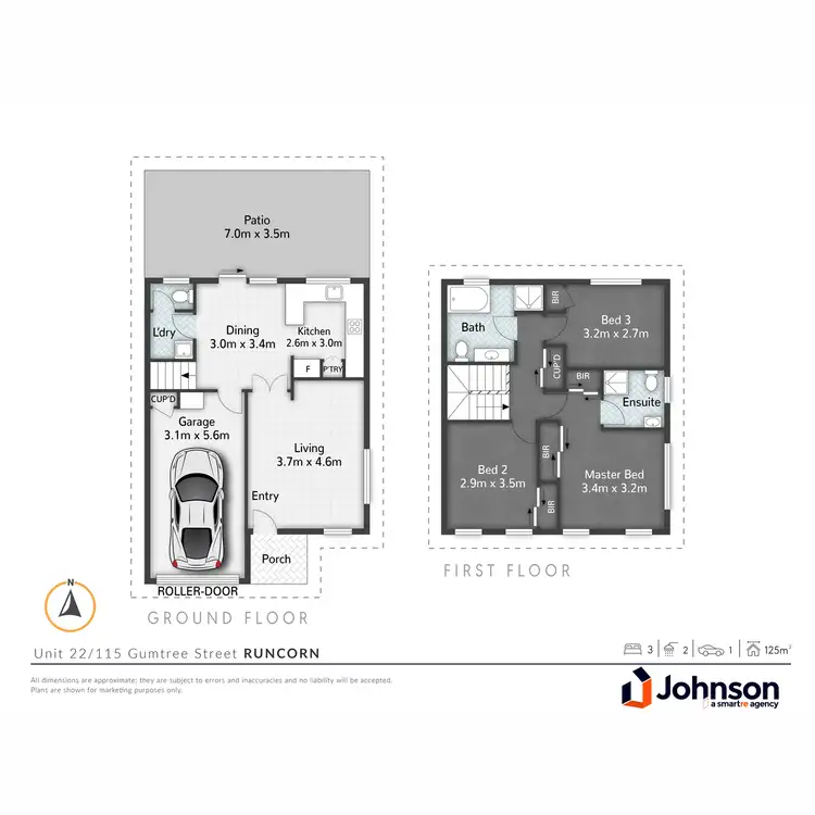 Floorplan of Homely townhouse listing, 22/115 Gumtree Street, Runcorn QLD 4113
