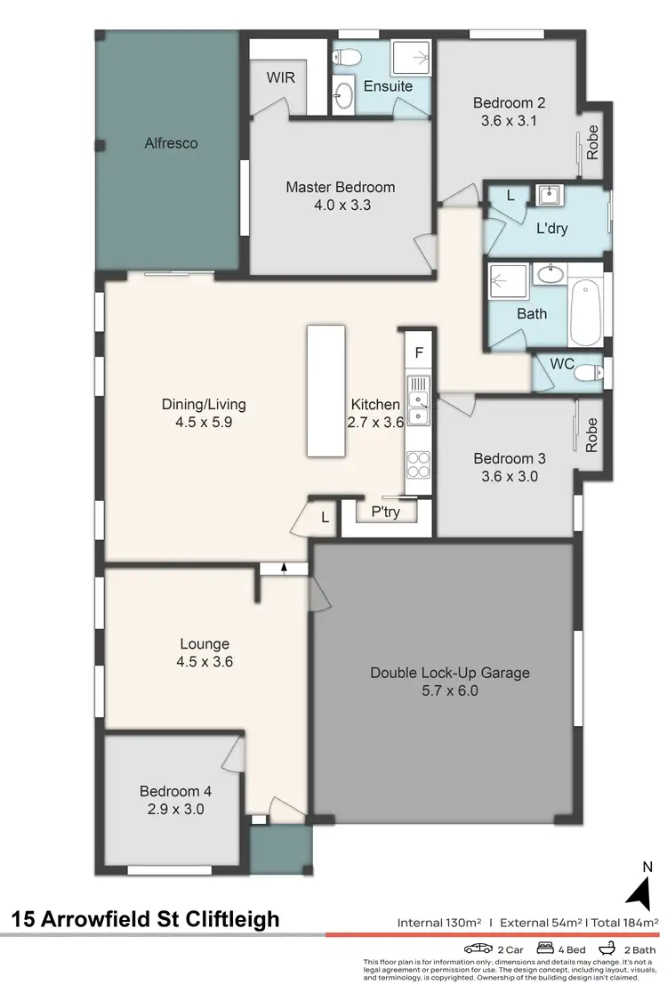 Floorplan of Homely house listing, 15 Arrowfield Street, Cliftleigh NSW 2321