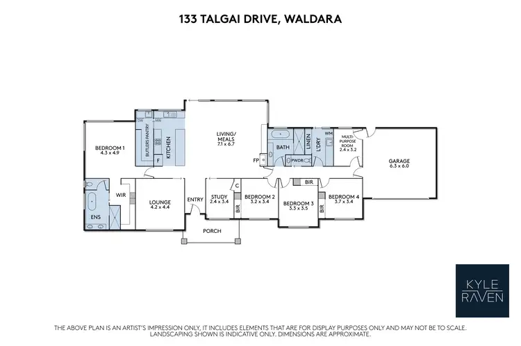 Floorplan of Homely house listing, 133 Talgai Drive, Waldara VIC 3678