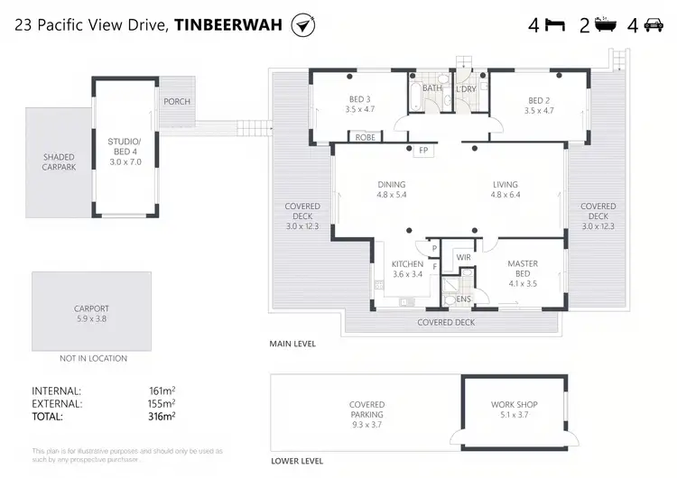 Floorplan of Homely house listing, 23 Pacific View Drive, Tinbeerwah QLD 4563