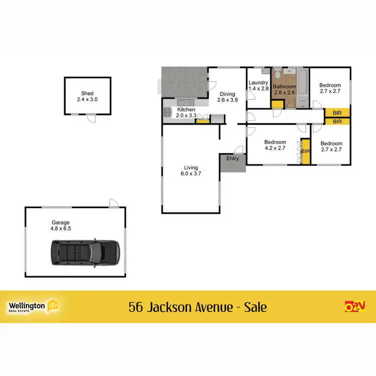 Floorplan of Homely house listing, 56 Jackson Avenue, Sale VIC 3850