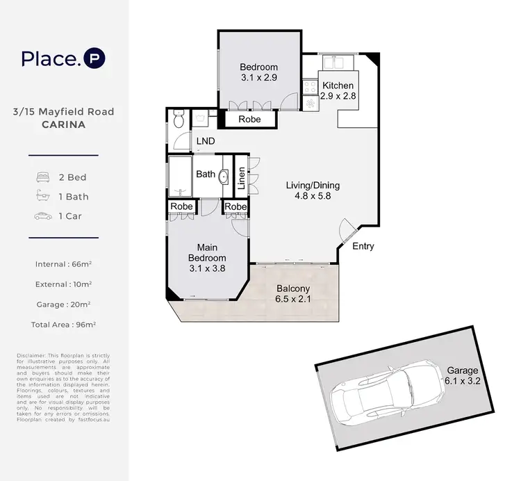 Floorplan of Homely unit listing, 3/15 Mayfield Road, Carina QLD 4152