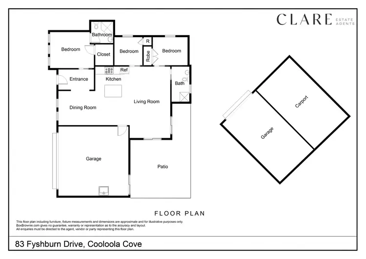 Floorplan of Homely house listing, 83 Fyshburn Drive, Cooloola Cove QLD 4580