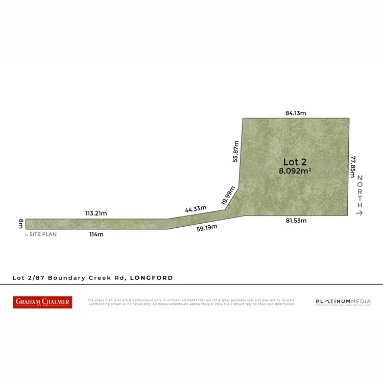 Floorplan of Homely land listing, LOT 2, 85 Boundary Creek Road, Longford VIC 3851