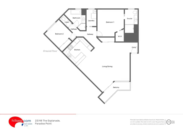 Floorplan of Homely unit listing, 23/48 The Esplanade, Paradise Point QLD 4216