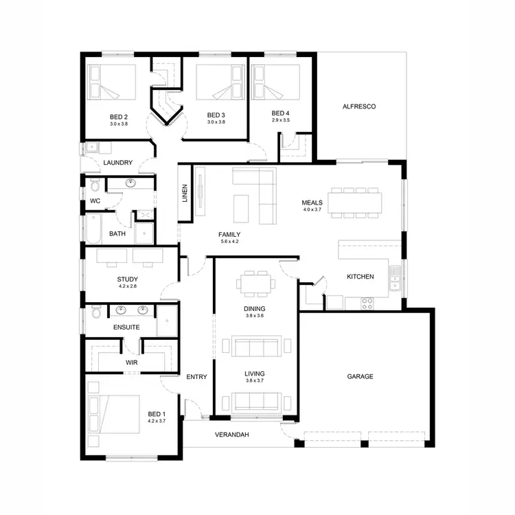 Floorplan of Homely house listing, 5 Ruby Court, Stirling North SA 5710