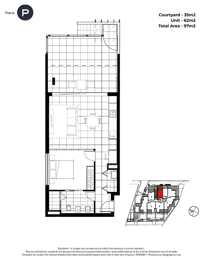 Floorplan of Homely apartment listing, 7/47 Addison Avenue, Bulimba QLD 4171