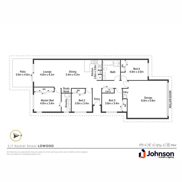 Floorplan of Homely semi-detached listing, 1/7 Kestrel Street, Lowood QLD 4311