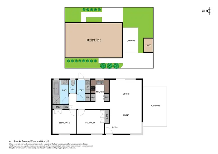 Floorplan of Homely unit listing, 4/11 Brooks Avenue, Waroona WA 6215