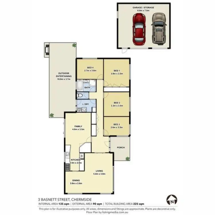 Floorplan of Homely house listing, 3 Basnett Street, Chermside West QLD 4032