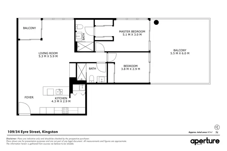 Floorplan of Homely apartment listing, 109/34 Eyre Street, Kingston ACT 2604