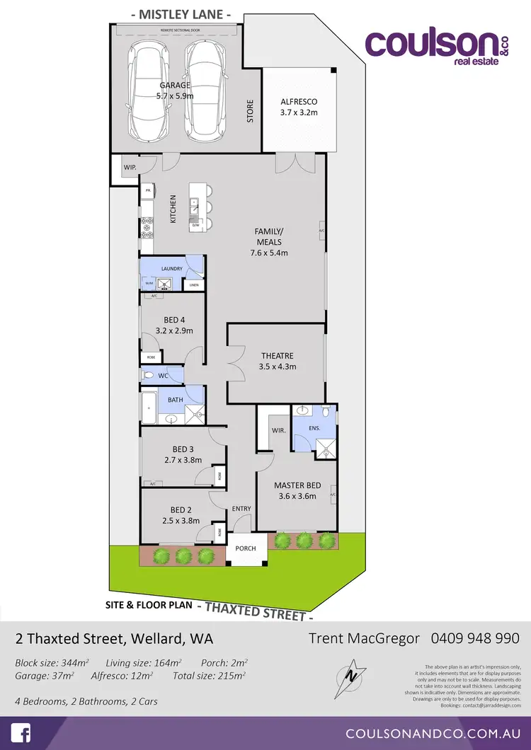Floorplan of Homely house listing, 2 Thaxted Street, Wellard WA 6170