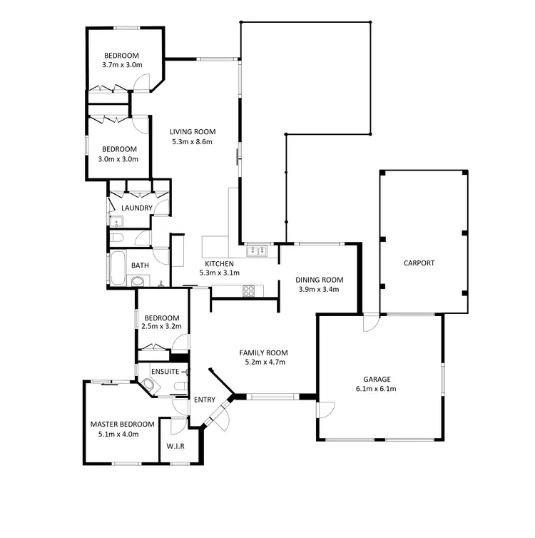Floorplan of Homely house listing, 16 Central Place, Wodonga VIC 3690
