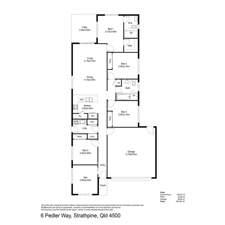 Floorplan of Homely house listing, 6 Pedler Way, Strathpine QLD 4500