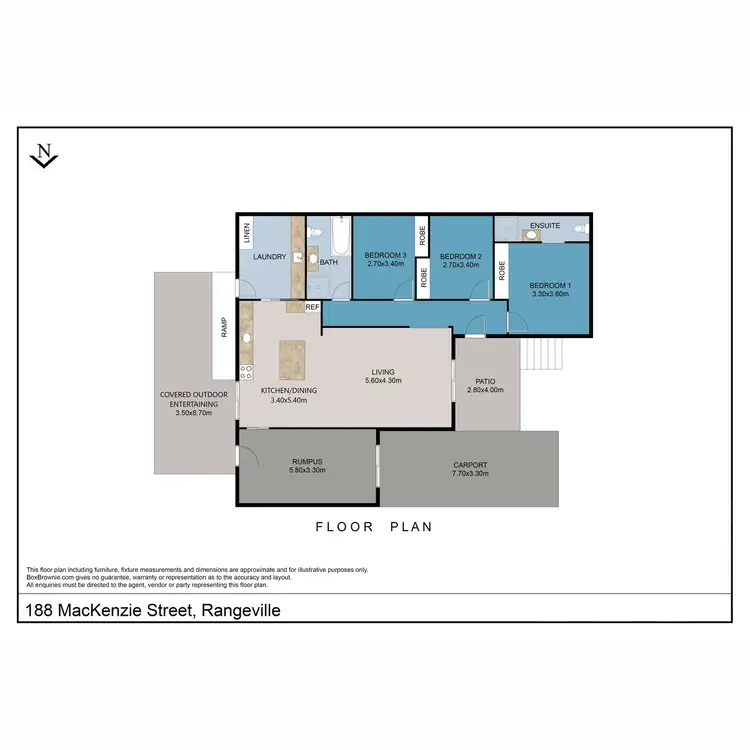 Floorplan of Homely house listing, 188 Mackenzie Street, Rangeville QLD 4350