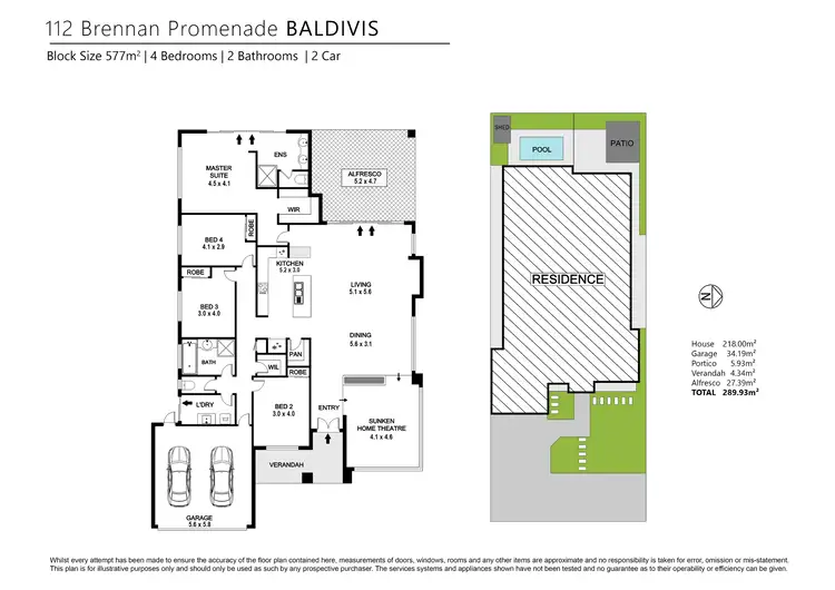 Floorplan of Homely house listing, 112 Brennan Promenade, Baldivis WA 6171