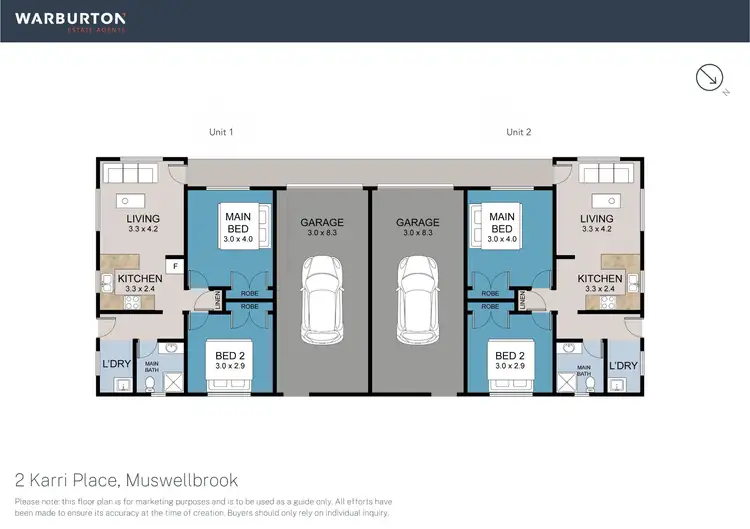 Floorplan of Homely semi-detached listing, 2 Karri Place, Muswellbrook NSW 2333