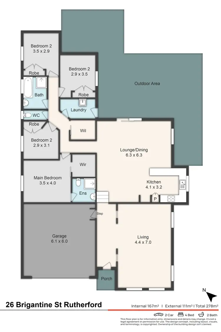 Floorplan of Homely house listing, 26 Brigantine Street, Rutherford NSW 2320