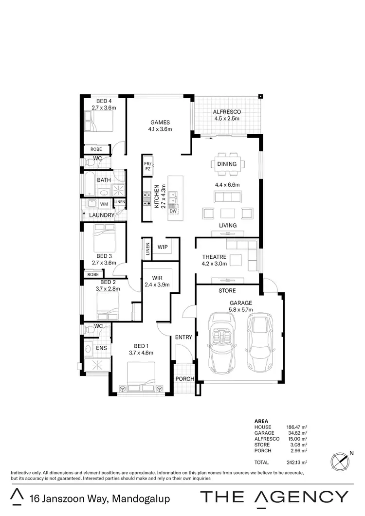 Floorplan of Homely house listing, 16 Janszoon Way, Mandogalup WA 6167