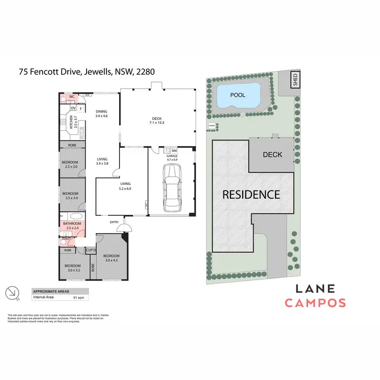 Floorplan of Homely house listing, 75 Fencott Drive, Jewells NSW 2280