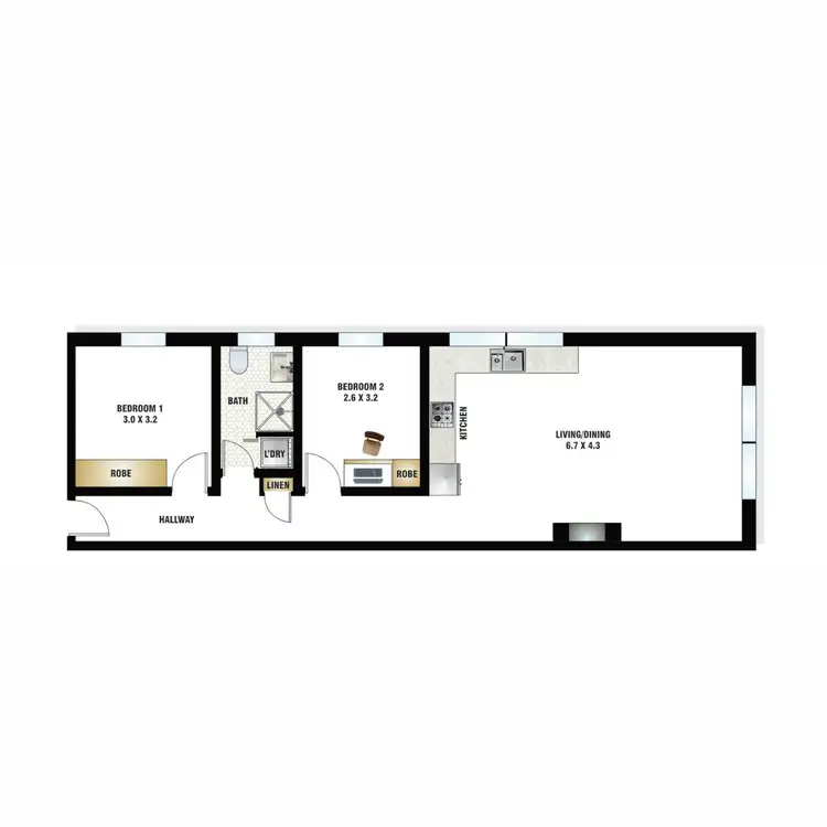 Floorplan of Homely unit listing, 180 Glenmore Road, Paddington NSW 2021