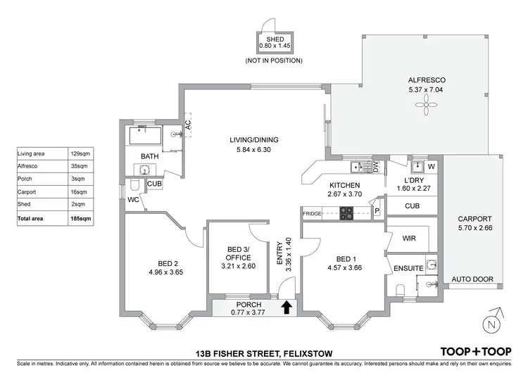 Floorplan of Homely house listing, 13B Fisher Street, Felixstow SA 5070