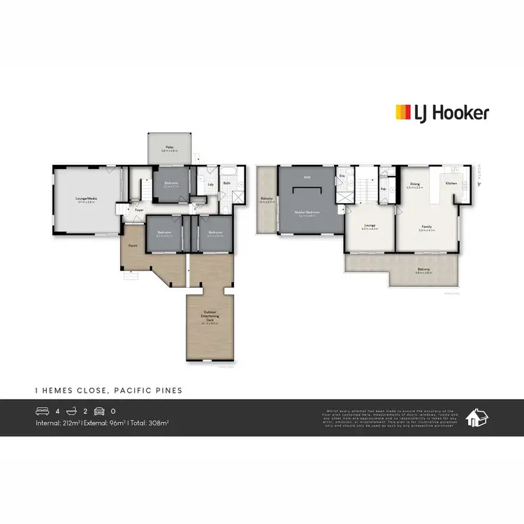 Floorplan of Homely house listing, 1 Hemes Close, Pacific Pines QLD 4211