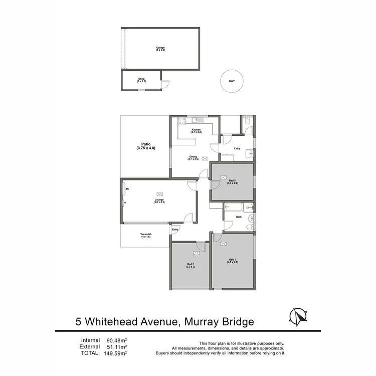 Floorplan of Homely house listing, 5 Whitehead Avenue, Murray Bridge SA 5253
