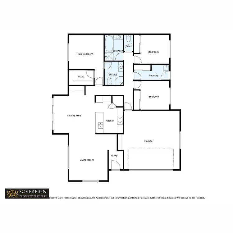 Floorplan of Homely semi-detached listing, 1/13 Paperbark Drive, Glenvale QLD 4350