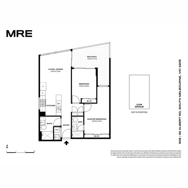 Floorplan of Homely apartment listing, 905/38 Albert Road, South Melbourne VIC 3205