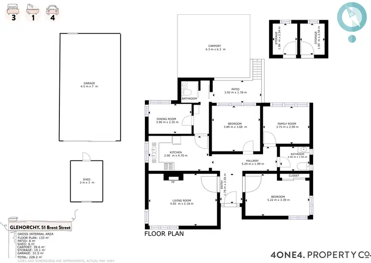 Floorplan of Homely house listing, 51 Brent Street, Glenorchy TAS 7010