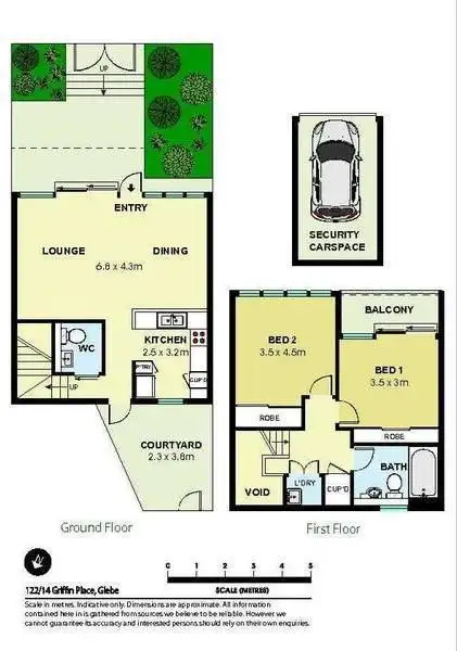 Floorplan of Homely unit listing, 14 Griffin Place, Glebe NSW 2037