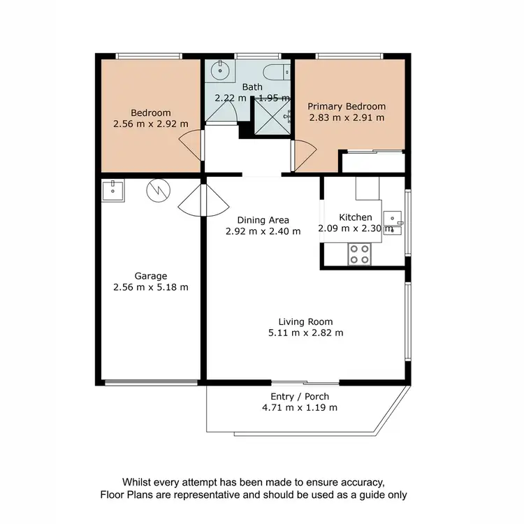 Floorplan of Homely unit listing, 1/50 Buller Street, Everton Park QLD 4053