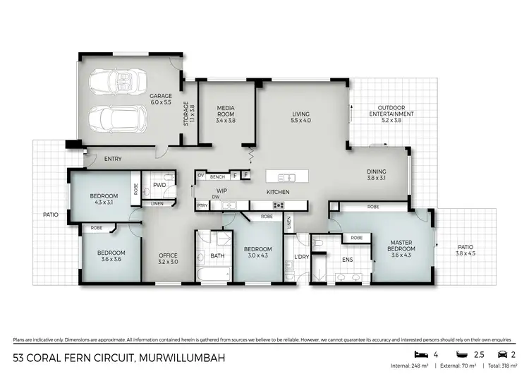 Floorplan of Homely house listing, 53 Coral Fern Circuit, Murwillumbah NSW 2484