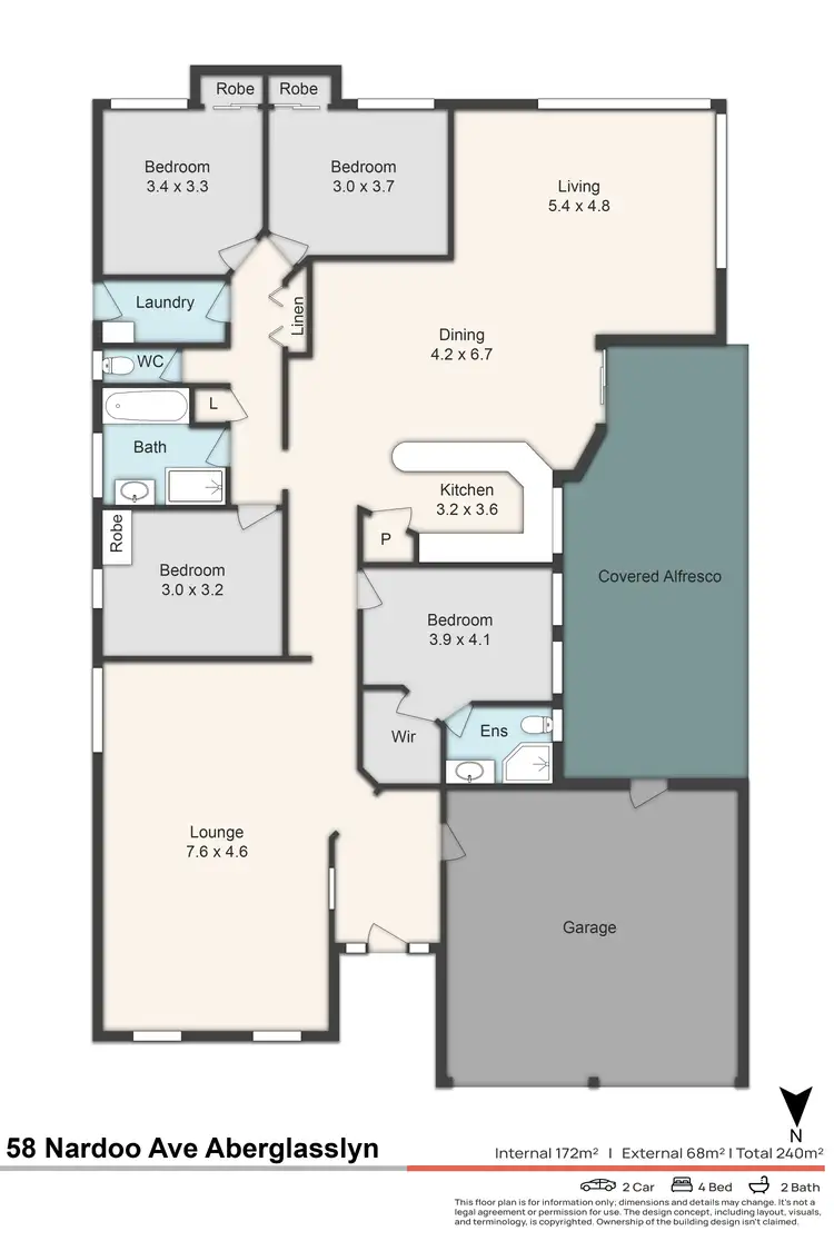 Floorplan of Homely house listing, 58 Nardoo Avenue, Aberglasslyn NSW 2320