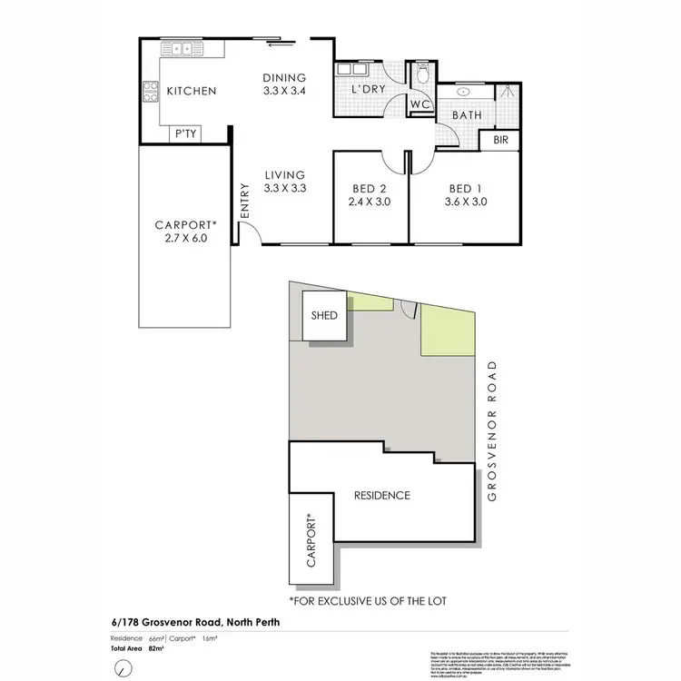 Floorplan of Homely villa listing, 6/178 Grosvenor Road, North Perth WA 6006