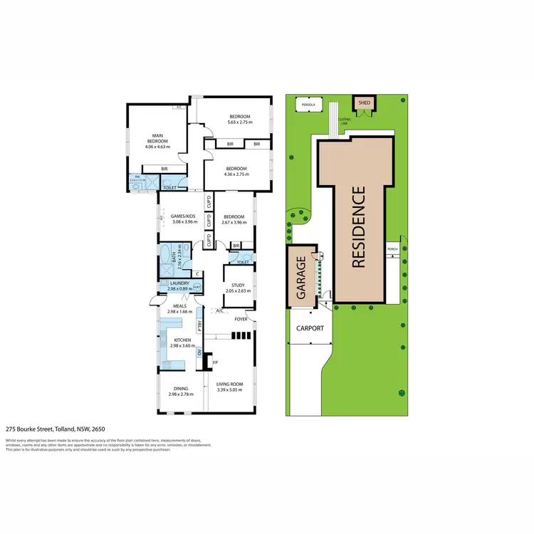 Floorplan of Homely house listing, 275 Bourke Street, Tolland NSW 2650