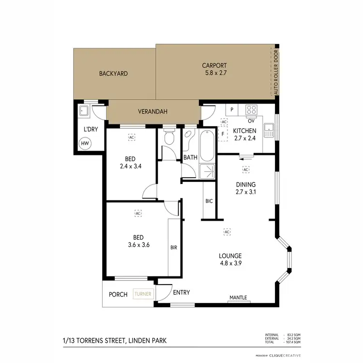 Floorplan of Homely unit listing, 1/13 Torrens Street, Linden Park SA 5065