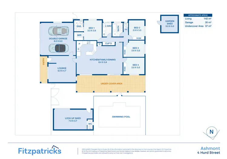 Floorplan of Homely house listing, 4 Hurd Street, Ashmont NSW 2650