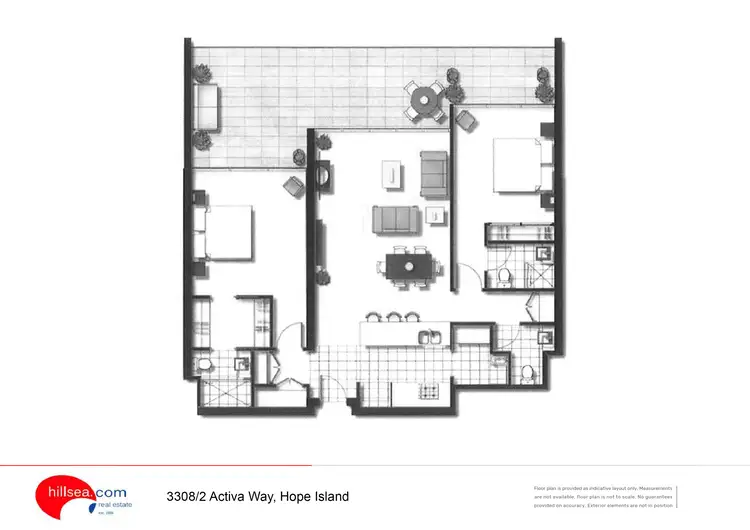 Floorplan of Homely unit listing, 3308/2 Activa Way, Hope Island QLD 4212