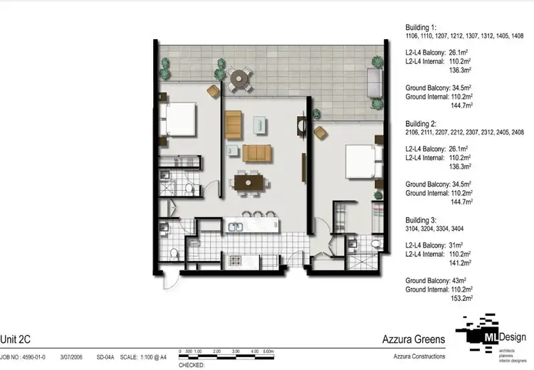 Floorplan of Homely unit listing, 2207/2 Activa Way, Hope Island QLD 4212