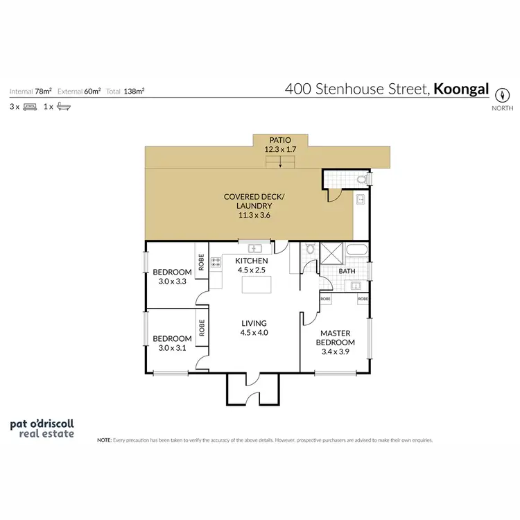 Floorplan of Homely house listing, 400 Stenhouse Street, Koongal QLD 4701