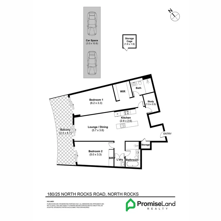Floorplan of Homely apartment listing, 180/25 North Rocks Road, North Rocks NSW 2151