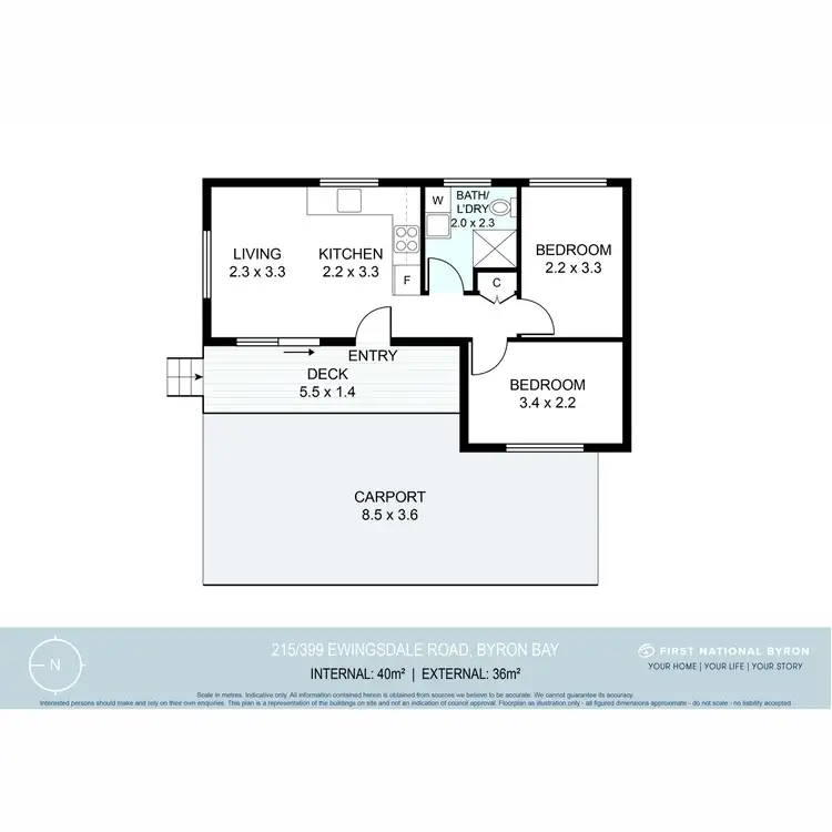 Floorplan of Homely villa listing, 215/399 Ewingsdale Road, Byron Bay NSW 2481