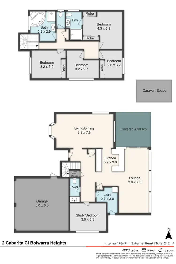 Floorplan of Homely house listing, 2 Cabarita Close, Bolwarra Heights NSW 2320