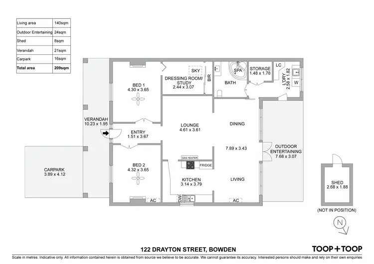Floorplan of Homely house listing, 122 Drayton Street, Bowden SA 5007