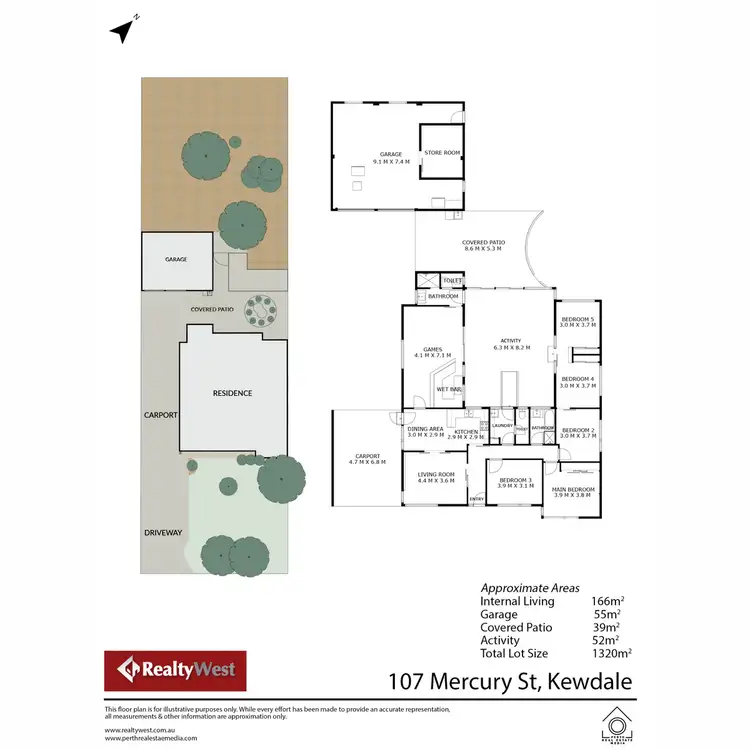 Floorplan of Homely house listing, 107 Mercury Street, Kewdale WA 6105