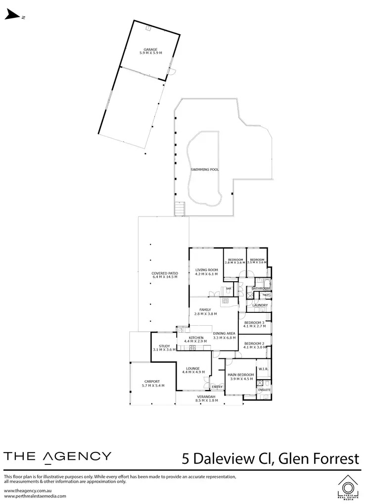 Floorplan of Homely house listing, 5 Daleview Close, Glen Forrest WA 6071