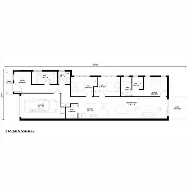 Floorplan of Homely semi-detached listing, 106B/5 Harper Street, Lochinvar NSW 2321